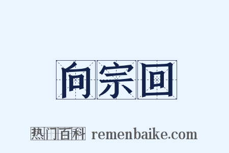向宗回是什么意思的图片